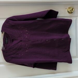 Vintage 80s Purple Sweater/Jacket